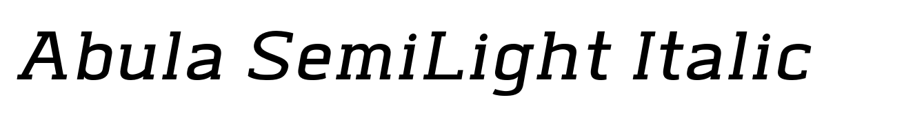 Abula SemiLight Italic